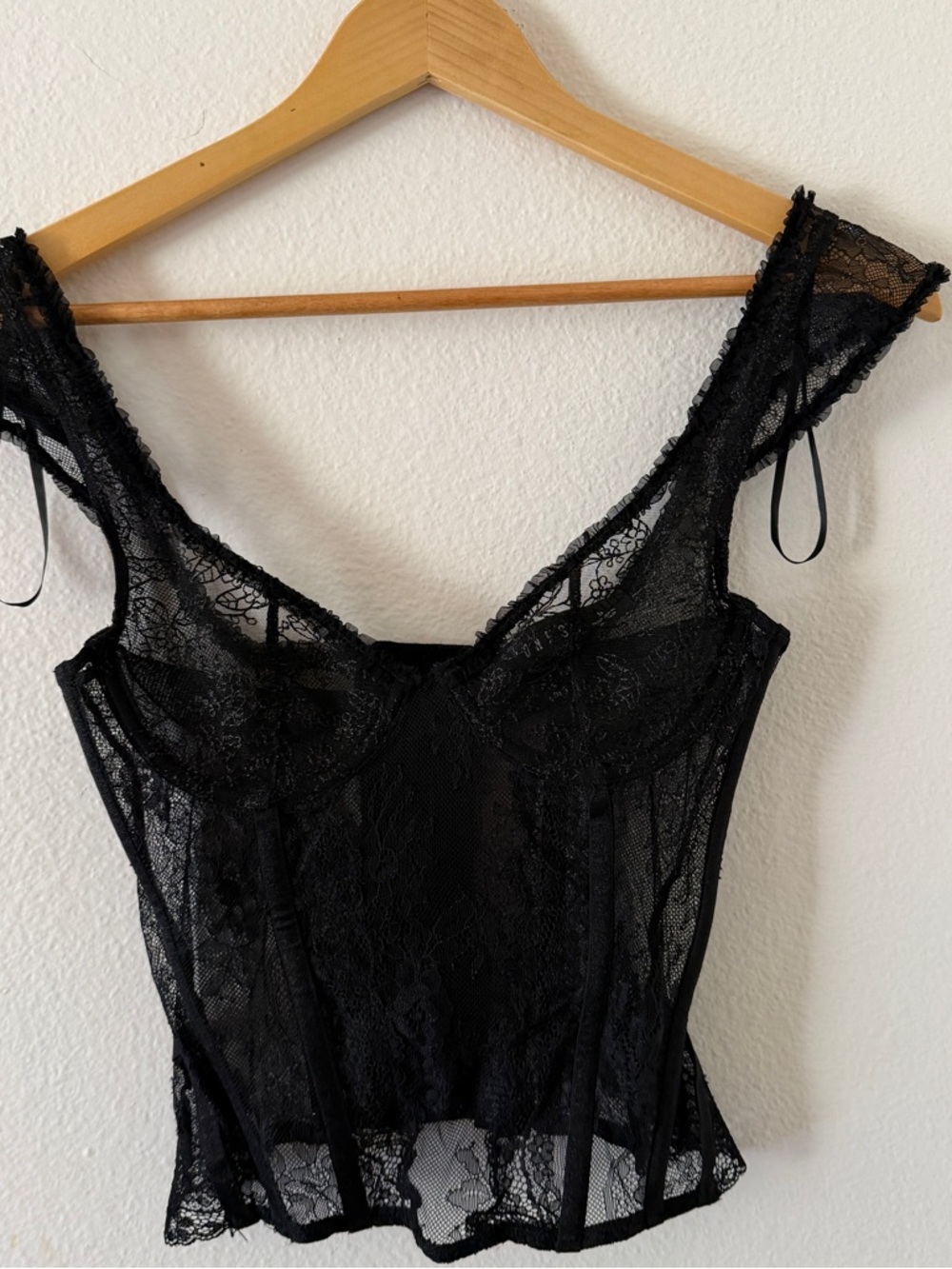 Lioness Black Lace Corset Bustier Top